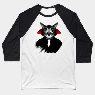 Vampire Cat Baseball T-Shirt